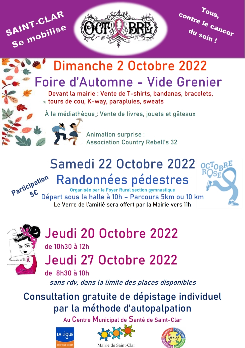 Octobre Rose programme photo Octobre Rose programme
