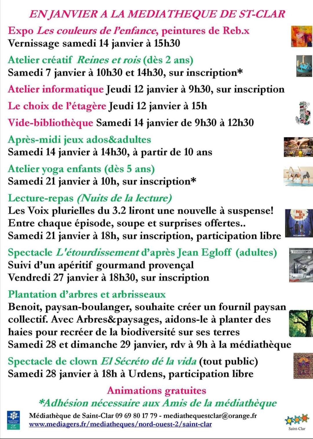photo En janvier à la médiathèque