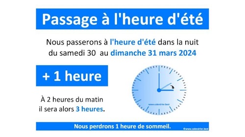 photo HORAIRES ETE