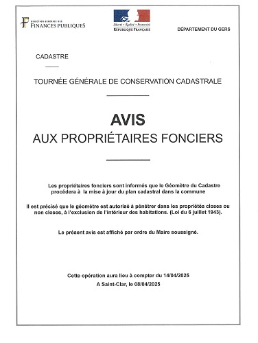 photo AVIS PROPRIETAIRES FONCIERS