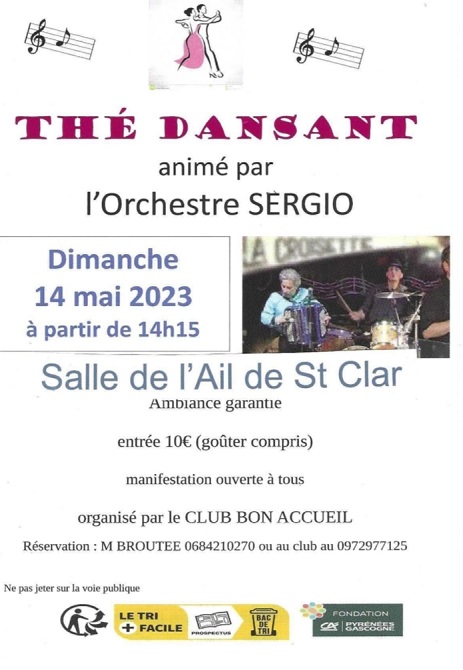 Thé dansant Dimanche 14 Mai 2023 photo Thé dansant Dimanche 14 Mai 2023